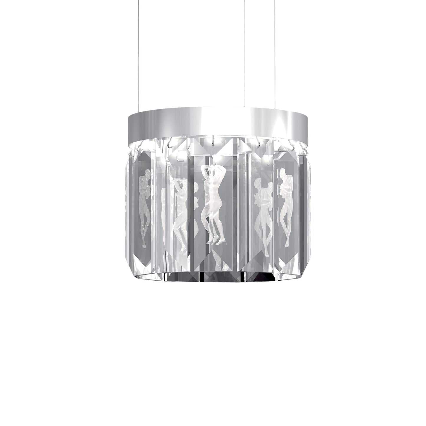 Serene 12 Prisms Chandelier, Circular (Lalique Special Order)