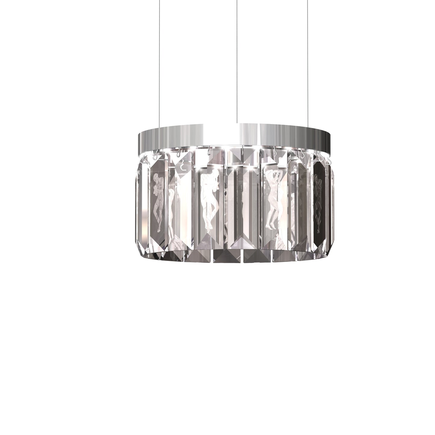 Serene 18 Prisms Chandelier, Circular (Lalique Special Order)