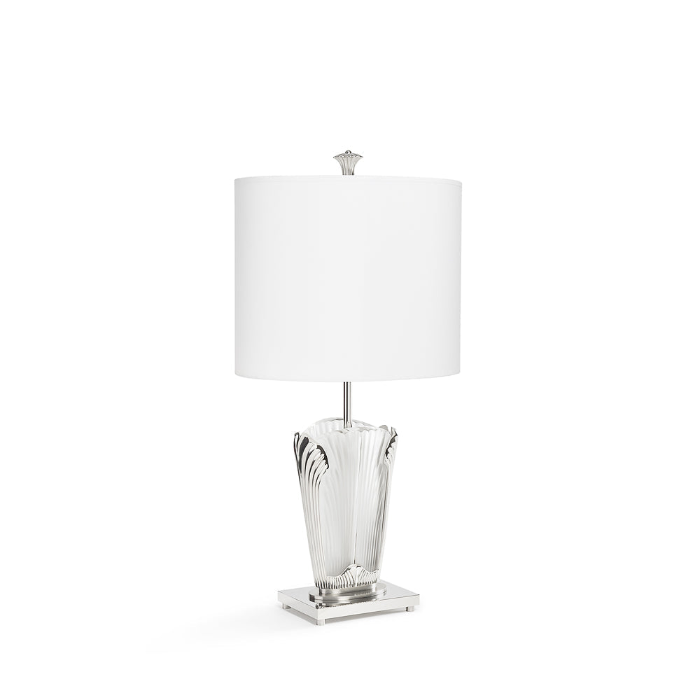 Ginkgo Lamp - Shiny and Brushed Nickel Finish (Lalique Special Order)