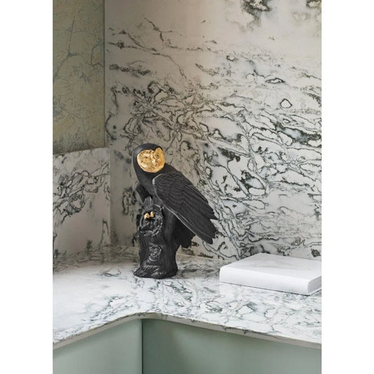 Owl Sculpture - Black-Gold (Limited Edition) (Lladro Special Order)