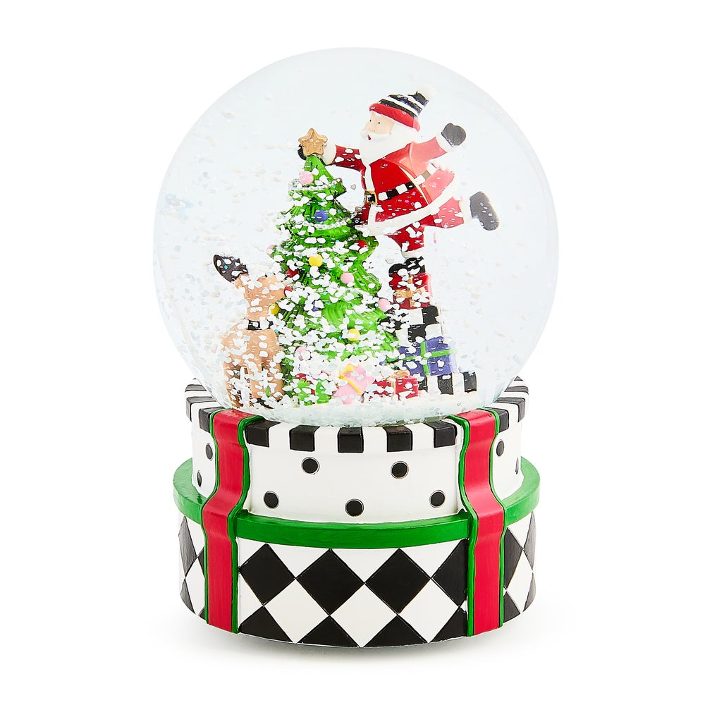 Santa & Rudolph Snow Globe (Mackenzie Childs)