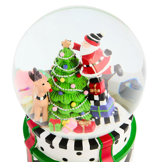 Santa & Rudolph Snow Globe (Mackenzie Childs)