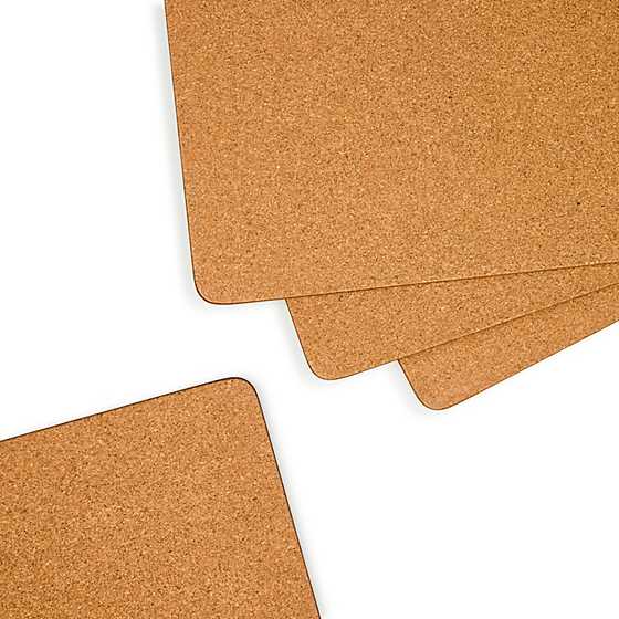 Mocha Check Cork Back Placemats, Set of 4 (Mackenzie Childs)