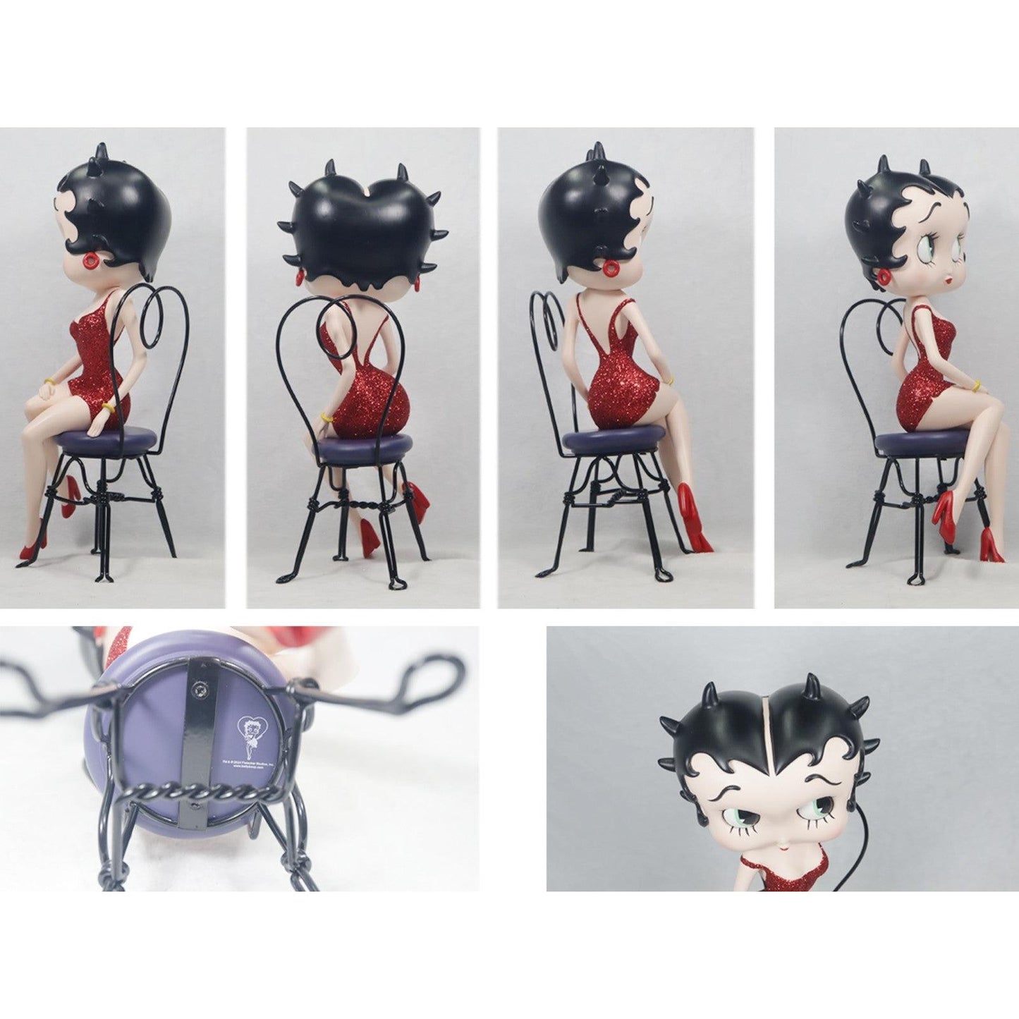 Betty Boop On Chair Red Glitter (Betty Boop)