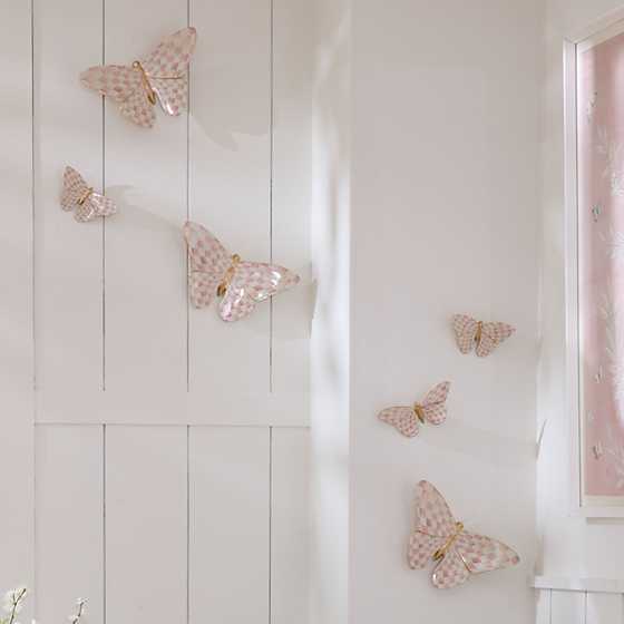 Rosy Check Wall Decor Butterfly (Mackenzie Childs)