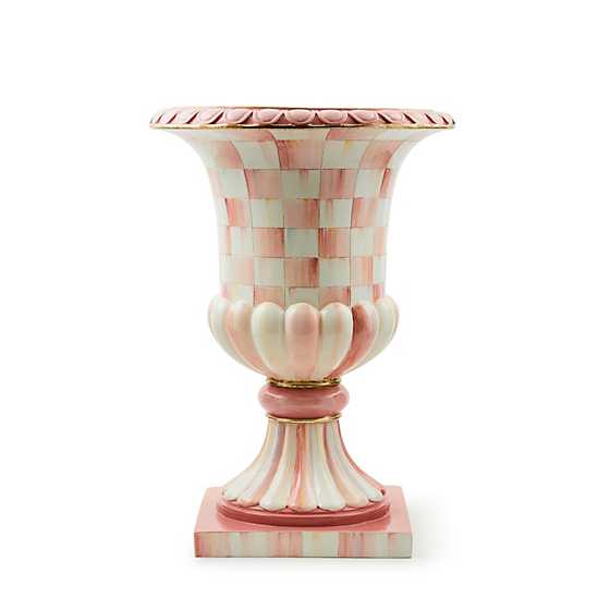 Rosy Check Pedestal Tabletop Urn (Mackenzie Childs)