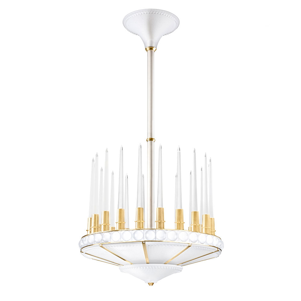 Perles Chandelier - Satin Gilded Finish D690 (Lalique Special Order)