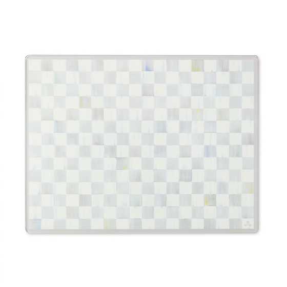 Sterling Check Glass Cutting Board, Set of 2 (Mackenzie Childs)