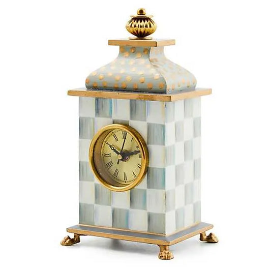 Sterling Check Desk Clock (Mackenzie Childs)