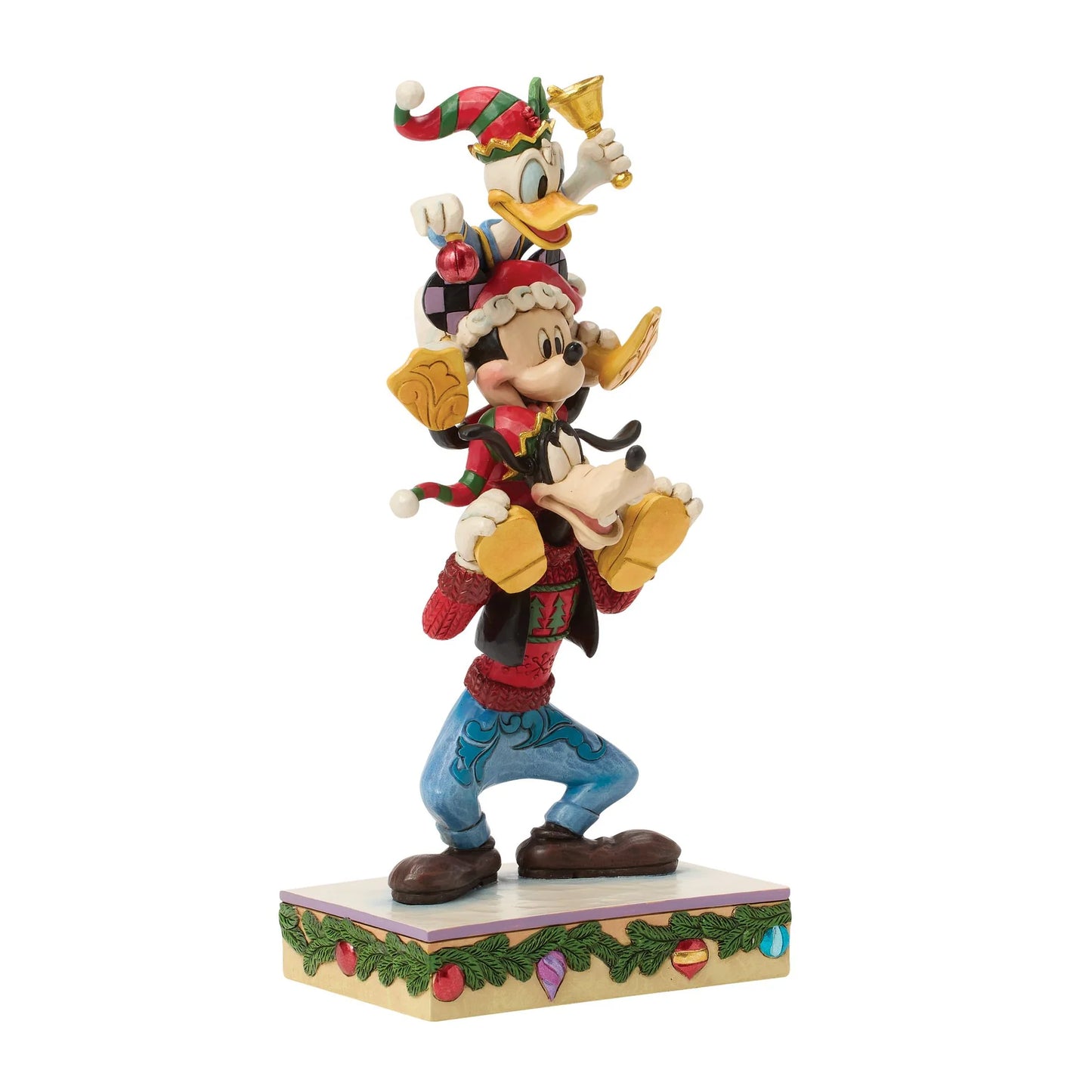 A Holiday Pile Up (Mickey, Donald and Goofy Stacked Figurine) PRE ORDER DUE Q2