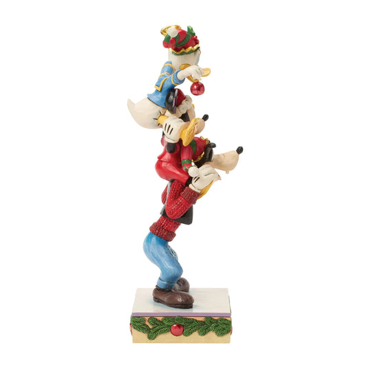 A Holiday Pile Up (Mickey, Donald and Goofy Stacked Figurine) PRE ORDER DUE Q2