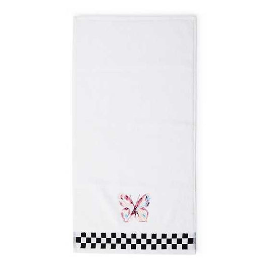 Eternity Butterfly Check Hand Towel (Mackenzie Childs)