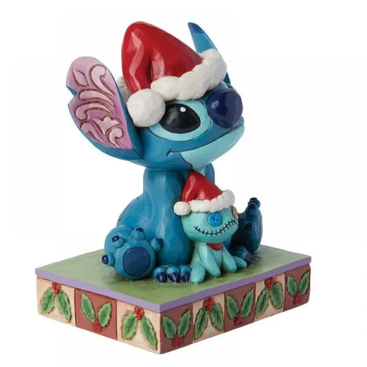 Santa Stitch with Scrump Figurine (Disney Traditions)