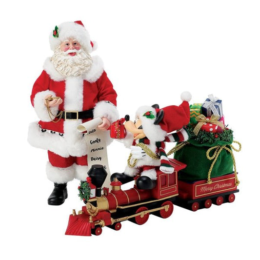 Santa Mickey & Minnie Mouse Christmas Train Figurine (Disney Possible Dreams Collection)- Pre Order Due Q3 2024