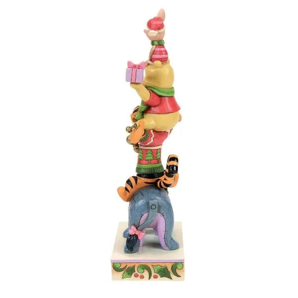 Christmas Winnie the Pooh Stacked Figurine (Disney Traditions)