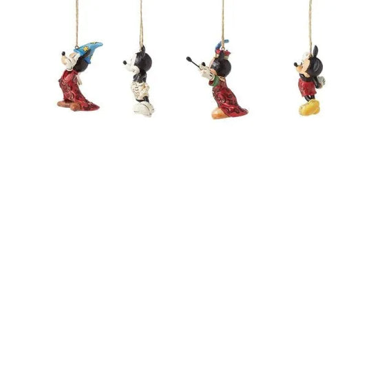 Mickey Mouse Hanging Ornaments Set of 4 (Disney Traditions)