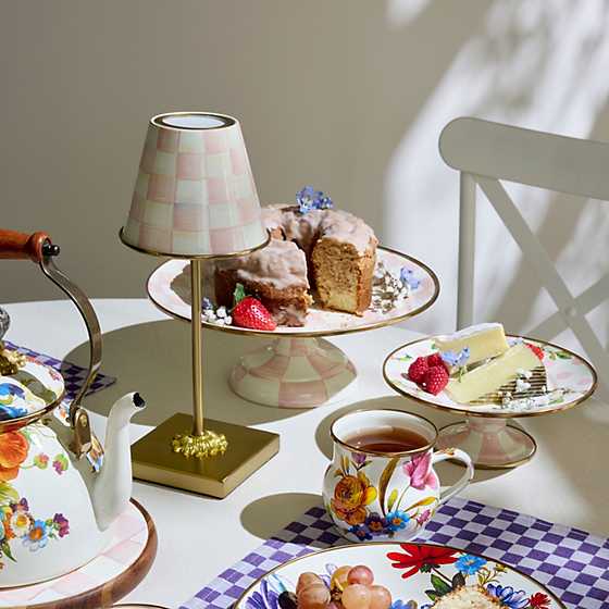 Rosy Check LED Rechargeable Cafe Table Lamp (Mackenzie Childs)