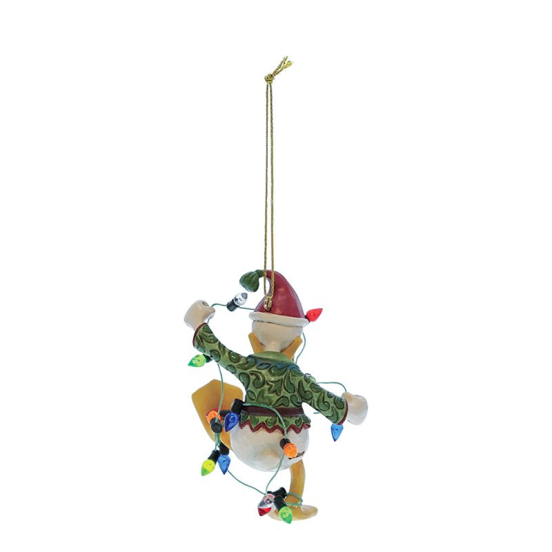 Donald Duck Wrapped Lights Hanging Ornament (Disney Traditions by Jim Shore)