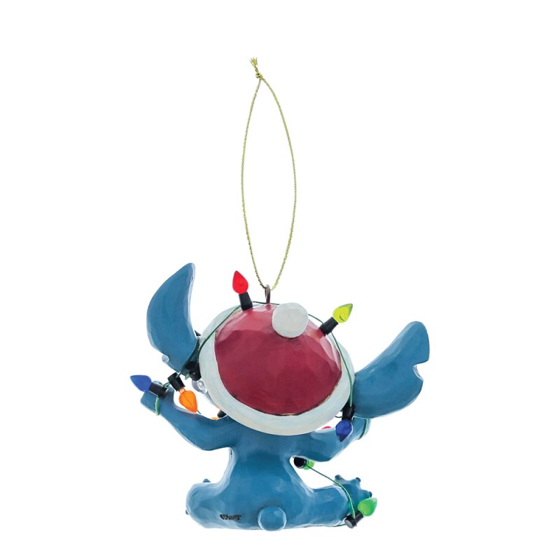 Stitch Wrapped In Lights Hanging Ornament - Pre Order Due November (Disney Traditions by Jim Shore)