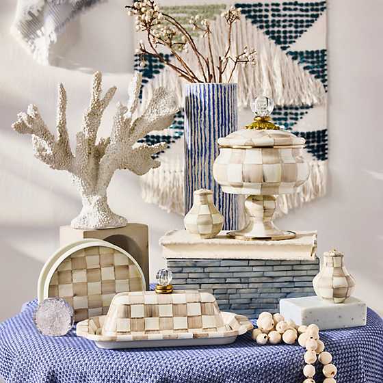 Mocha Check Butter Box (Mackenzie Childs)