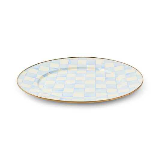 Sky Blue Check Charger/Plate (Mackenzie Childs)