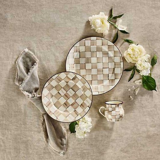 Mocha Check Charger/Plate (Mackenzie Childs)