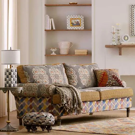 Sterling Check Enamel Compote - Small (Mackenzie Childs)