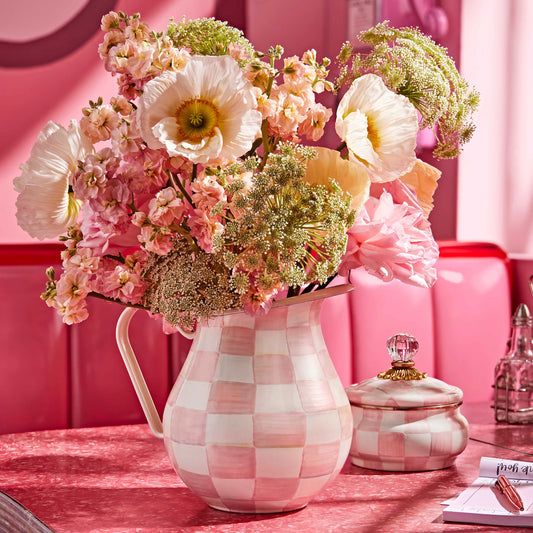 Rosy Check Enamel Pitcher (Mackenzie Childs)