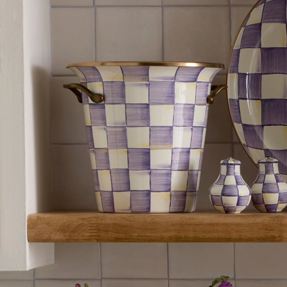 Violet Check Wine Cooler (Mackenzie Childs)