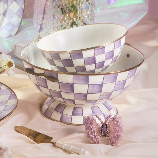 Violet Check Everything Bowl (Mackenzie Childs)