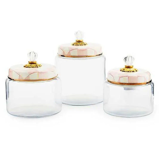 Rosy Check Kitchen Canister, Small (Mackenzie Childs)