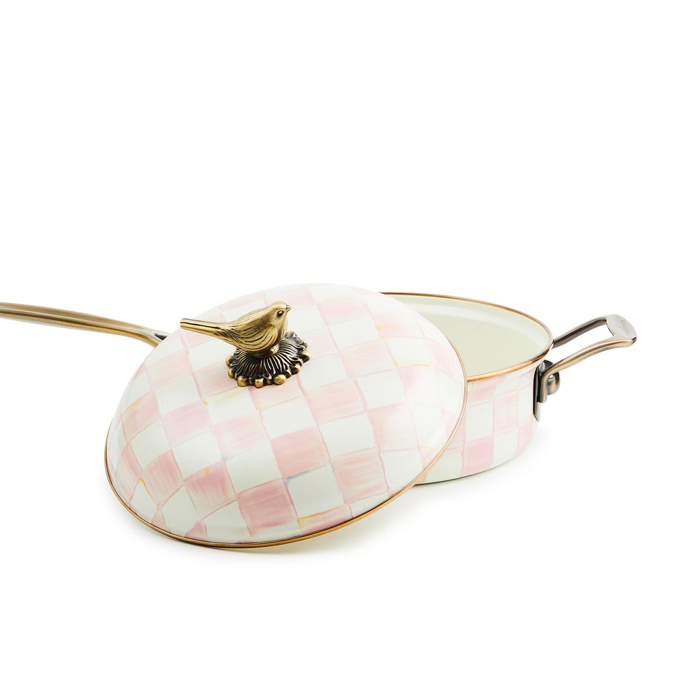 Rosy Check 3 Qt. Saute Pan (Mackenzie Childs)