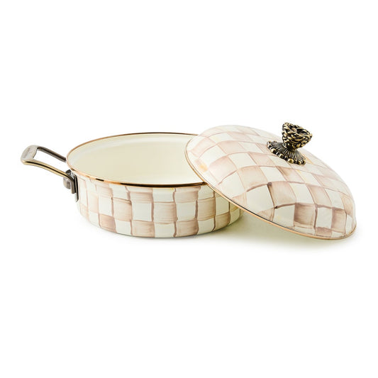 Mocha Check 3 Qt. Casserole (Mackenzie Childs)