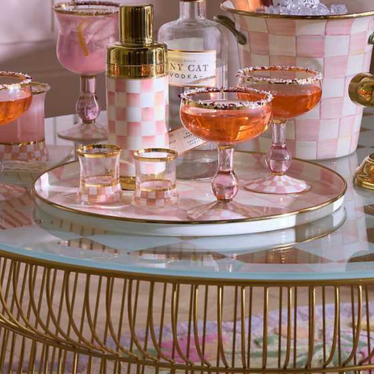 Rosy Check Round Tray (Mackenzie Childs)