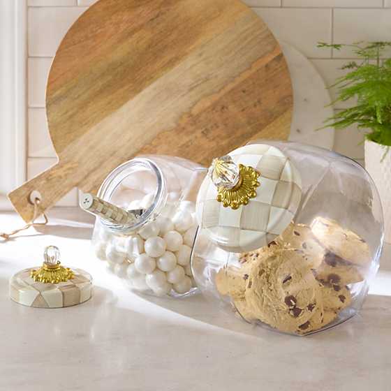 Sweets Jar with Mocha Check Lid (Mackenzie Childs)