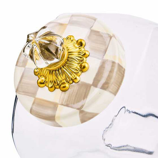 Sweets Jar with Mocha Check Lid (Mackenzie Childs)