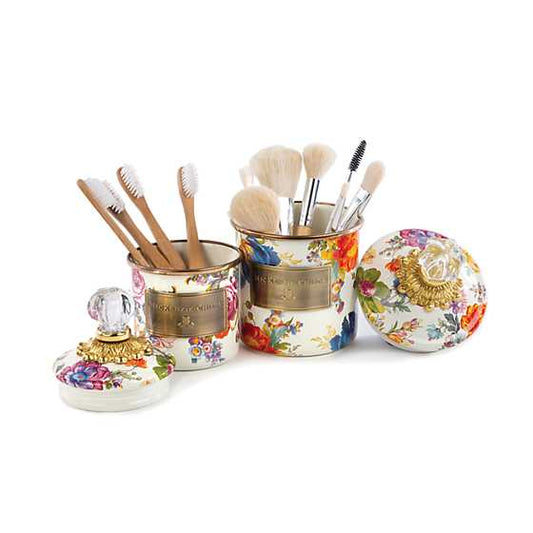 White Flower Market Demi Canister (Mackenzie Childs)