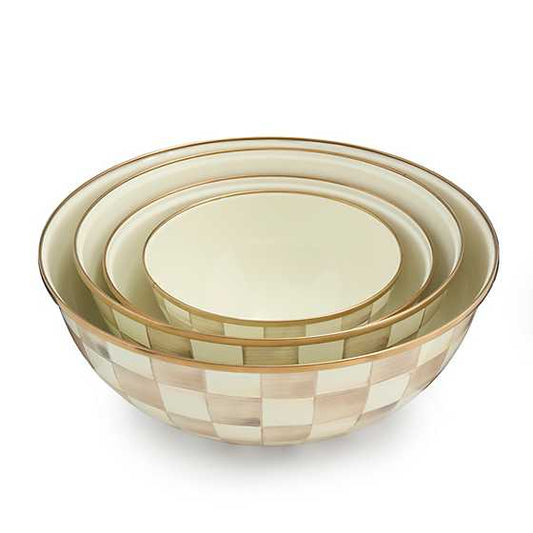 Mocha Check Large Everyday Bowl (Mackenzie Childs)
