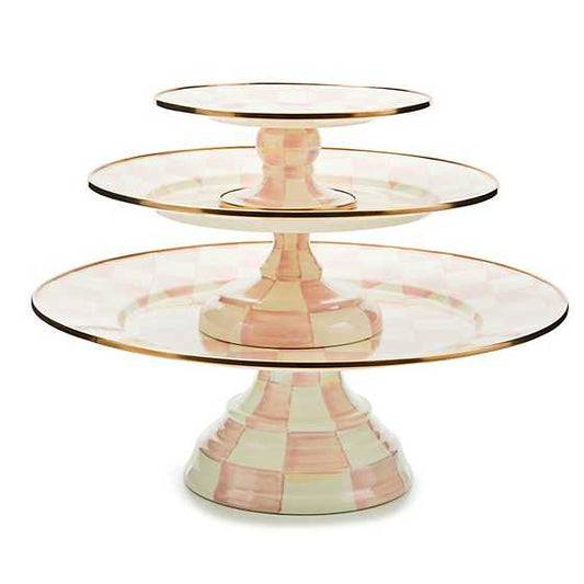 Rosy Check Small Pedestal Platter (Mackenzie Childs)