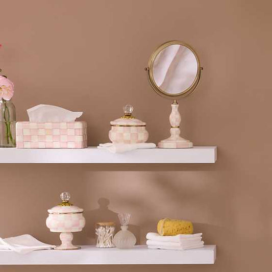 Rosy Check Standard Tissue Box Cover (Mackenzie Childs)