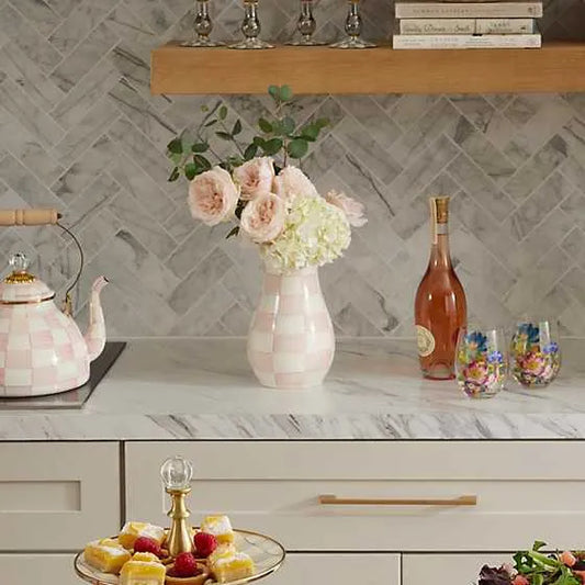 Rosy Check Tall Vase(Mackenzie Childs)