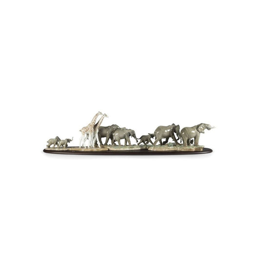 African Savannah Wild Animals Sculpture (Lladro Special Order)