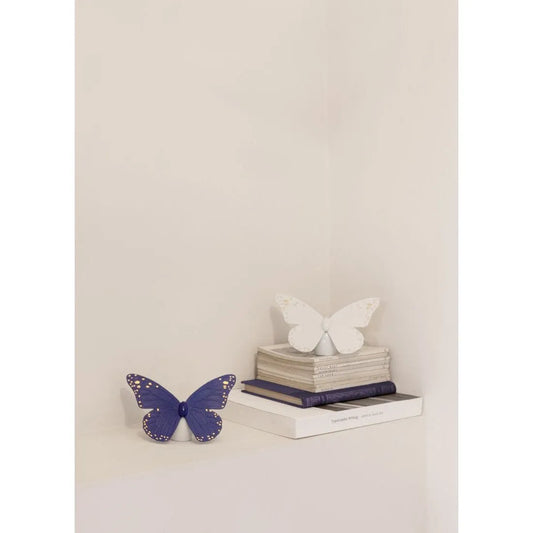 Butterfly Figurine - Golden Luster & Blue (Lladro Special Order)