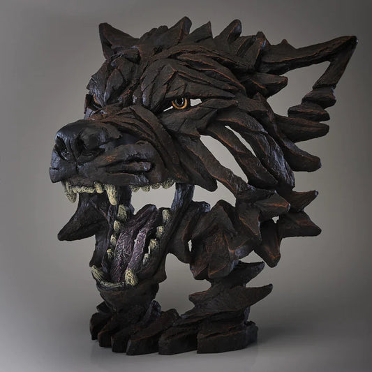 Wolf Bust Sculpture - Fenrir (Edge Sculpture by Matt Buckley)
