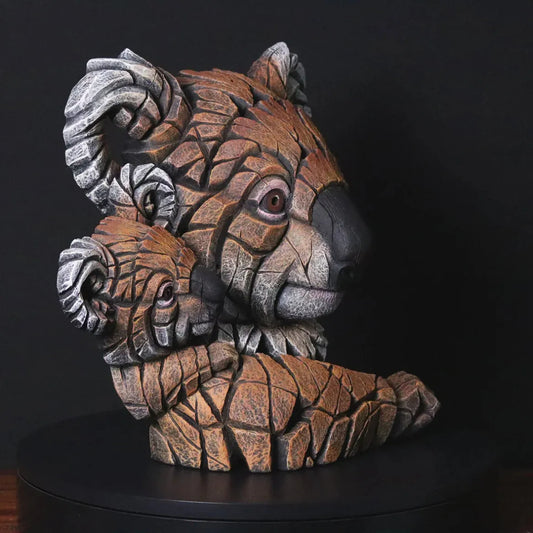 Koala & Joey Sculpture - Brown (Edge Sculpture by Matt Buckley)