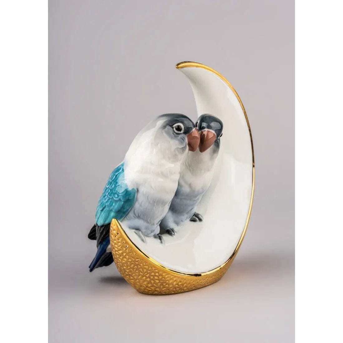 Fly Me To The Moon Birds Figurine - Golden Lustre (Lladro Special Order)
