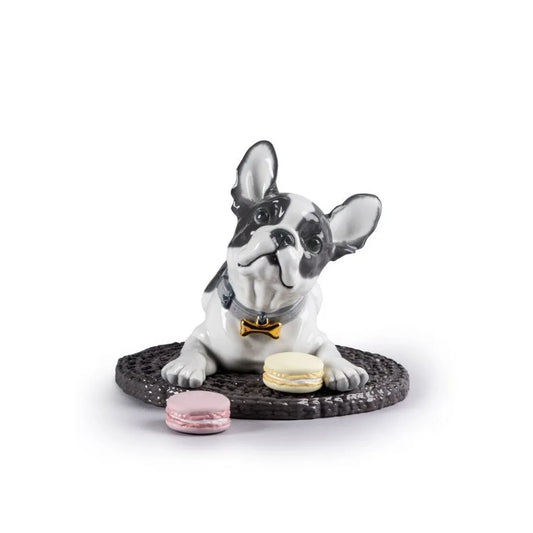 French Bulldog With Macarons Dog Figurine (Lladro Special Order)