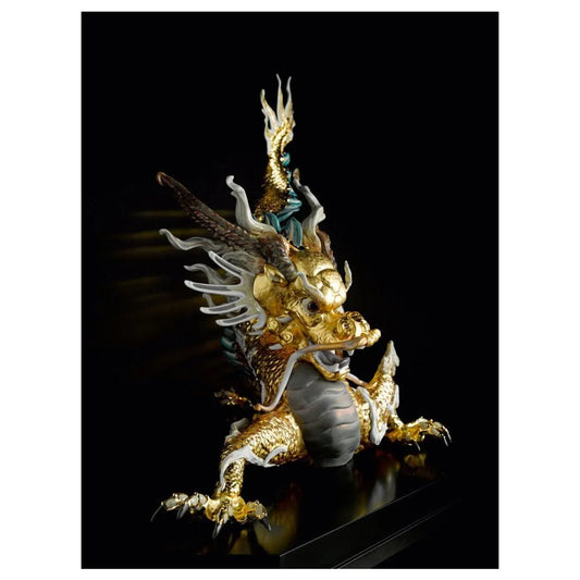 Great Dragon Sculpture (Limited Edition) - Golden Lustre (Lladro Special Order)