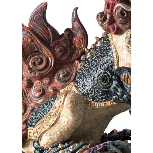 Guardian Lion Sculpture - Red (Limited Edition) (Lladro Special Order)