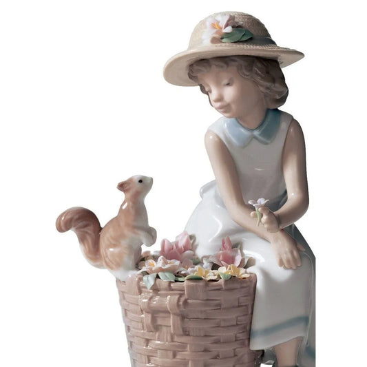 Hello Little Squirrel! Girl Figurine (Lladro Special Order)
